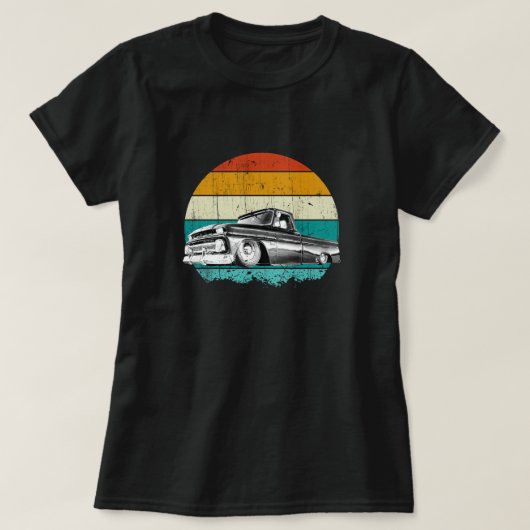 73-87 Mini C10 Truck Slammed Graphic T-Shi T-shirt (Design voorkant)