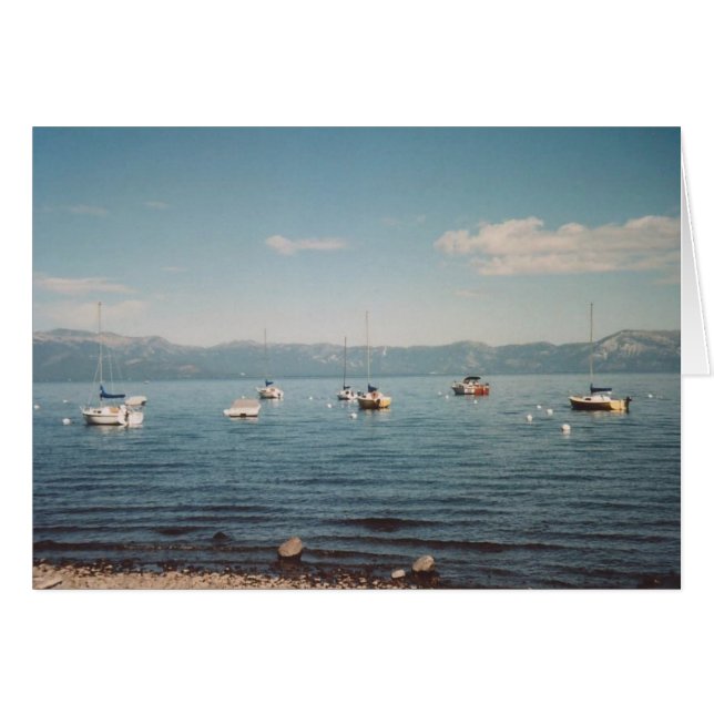 73. Boats bij Anchor, Lake Tahoe, CA (Voorkant Horizontaal)