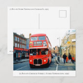 73 Bus Stoke Newington Church St N16 in 1997 Briefkaart (Voorkant / Achterkant)