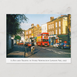 73 Bussen op Church Street in Middagmiddag Sun, 19 Briefkaart