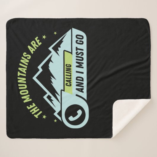 73.De bergen trekken en ik moet gaan Sherpa Deken (Voorkant (horizontaal))