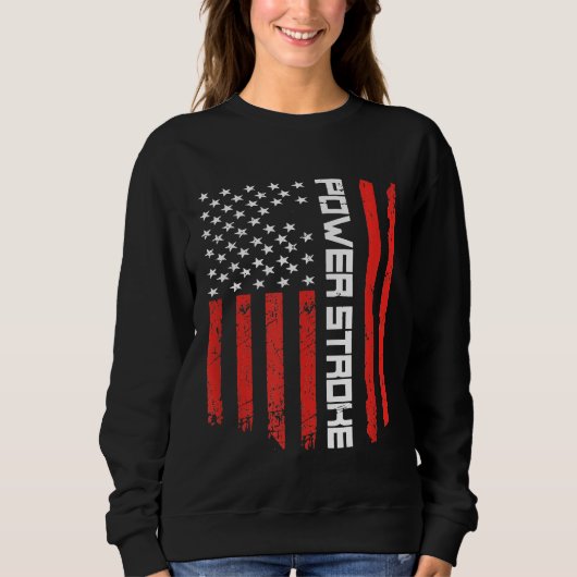 73 Diesel Power Stroke American Flag PowerLine E Trui (Voorkant)