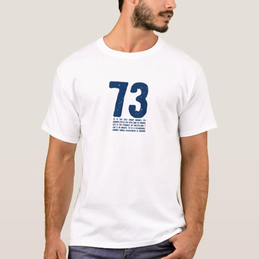 73 is het beste getal t-shirt (Voorkant)