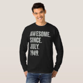 73 jaar oud 73 jaar Geweldige sinds juli 1994 T-shirt (Voorkant volledig)