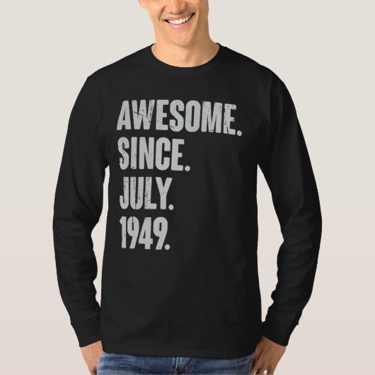 73 jaar oud 73 jaar Geweldige sinds juli 1994 T-shirt (Voorkant)