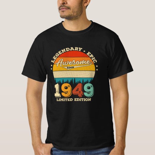 73 jaar oud Geweldige sinds 1949 73e verjaardag gi T-shirt (Voorkant)
