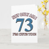 73 jaar Oud verjaardagsdesign Kaart (Gele Bloem)