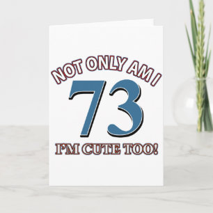 73 jaar Oud verjaardagsdesign Kaart