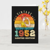 73 jaar oude Bday 1952  73ste Verjaardag Vrouwen Kaart (Gele Bloem)