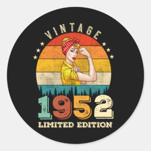 73 jaar oude Bday 1952 73ste Verjaardag Vrouwen Ronde Sticker