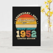 73 jaar oude Bday 1952 Geweldige 73ste verjaardags Kaart (Gele Bloem)