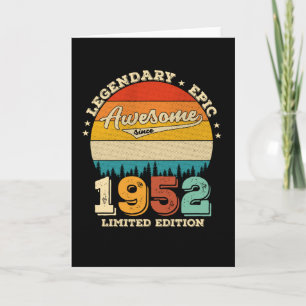 73 jaar oude Bday 1952 Geweldige 73ste verjaardags Kaart