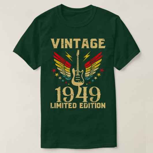 73 jaar oude gitarist 73th t-shirt (Design voorkant)
