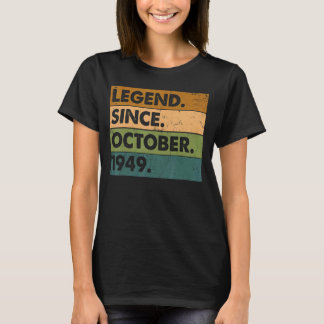73 jaar oude leggende sinds oktober 1949 73e geboo t-shirt
