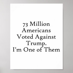 73 miljoen Amerikanen stemden tegen Trump anti-tru Poster