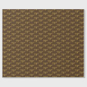 73e (77-derde) gebeurtenis in bruin Faux Gold Cadeaupapier (Vlak)