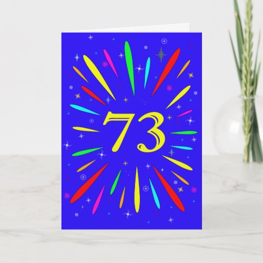 73e 'Birthday Explosion'-Kaart Kaart (Voorkant)