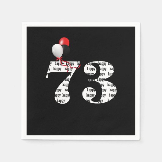 73e Birthday party ballonnen Servet (Voorkant)