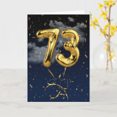 73e Britse goudmijn ballon en Confetti kaart (Gele Bloem)