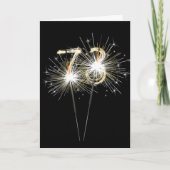 73e jaarsparklers op zwarte Kaart (Voorkant)