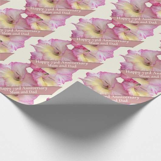 73e Jubileum bewerkbaar Cadeaupapier (Hoek)