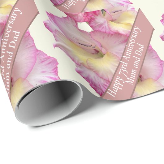 73e Jubileum bewerkbaar Cadeaupapier (Rol Hoek)