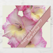 73e Jubileum bewerkbaar Sparkling Wijnetiket (Enkel label)