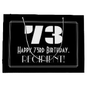 73e verjaardag ~ Art Deco geïnspireerd look "73" + Groot Cadeauzakje (Achterkant)