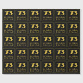 73e verjaardag - Art Deco geïnspireerde look "73"  Cadeaupapier (Vlak)