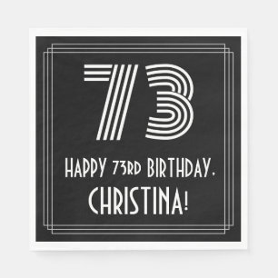 73e verjaardag: Art Deco Geïnspireerde look "73" + Servet
