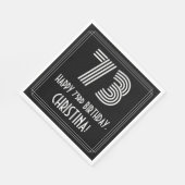 73e verjaardag: Art Deco Geïnspireerde look "73" + Servet (Hoek)