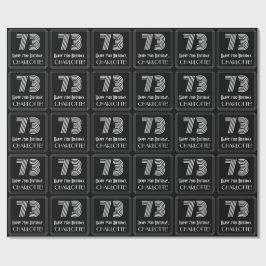 73e verjaardag: Art Deco geïnspireerde look "73" w Cadeaupapier