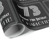 73e verjaardag: Art Deco geïnspireerde look "73" w Cadeaupapier (Rol Hoek)
