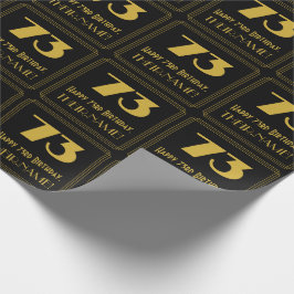 73e Verjaardag – Art Deco Geïnspireerde Uiterlijk  Cadeaupapier