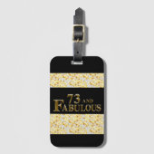 73e verjaardag  bagagelabel (Voorkant (verticaal))