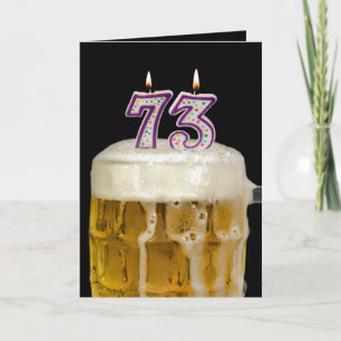 73e verjaardag Bier op zwart Kaart