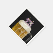 73e verjaardag Bier op zwarte servetten (Hoek)