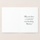 73e verjaardag: Elegant,  Manuscript; de Naam van  Folie Kaarten (Binnen)