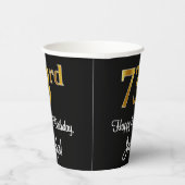73e verjaardag - Elegante luxe Faux Gold look # Papieren Bekers (Rechts)