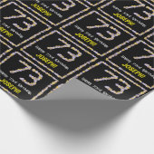 73e verjaardag: Floral Flowers Number, eigen naam Cadeaupapier (Hoek)