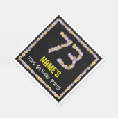 73e verjaardag: Floral Flowers Number, eigen naam Servet (Hoek)