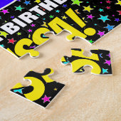 73e verjaardag — Fun, kleurrijk Star Field Pattern Legpuzzel (Zijkant)