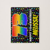 73e verjaardag — Fun, kleurrijk Star Field Pattern Legpuzzel (Verticaal)