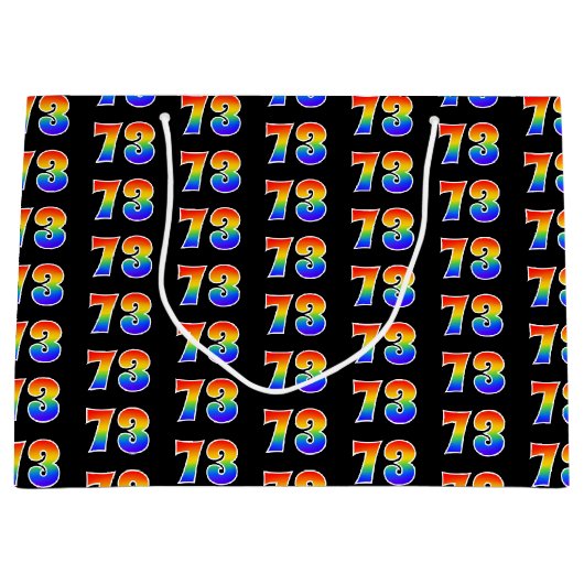73e verjaardag: Fun Rainbow Event Nummer 73 Patroo Groot Cadeauzakje (Voorkant)