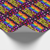 73e verjaardag: Heatpatroon liefhebbend, regenboog Cadeaupapier (Hoek)