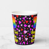 73e verjaardag: Het liefhebbende Kunstpatroon, Reg Papieren Bekers (Rechts)