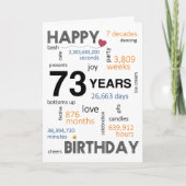 73e verjaardag Kaart (Voorkant)