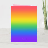 73e verjaardag: kleurrijke regenboog # 73, aangepa kaart (Achterkant)