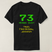 73e verjaardag: Leuk, 8-bit look, Nerdy / Geeky "7
