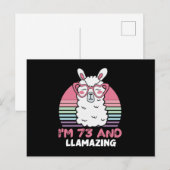 73e verjaardag Llamazing Llama 73 jaar oude dag Briefkaart (Voorkant / Achterkant)